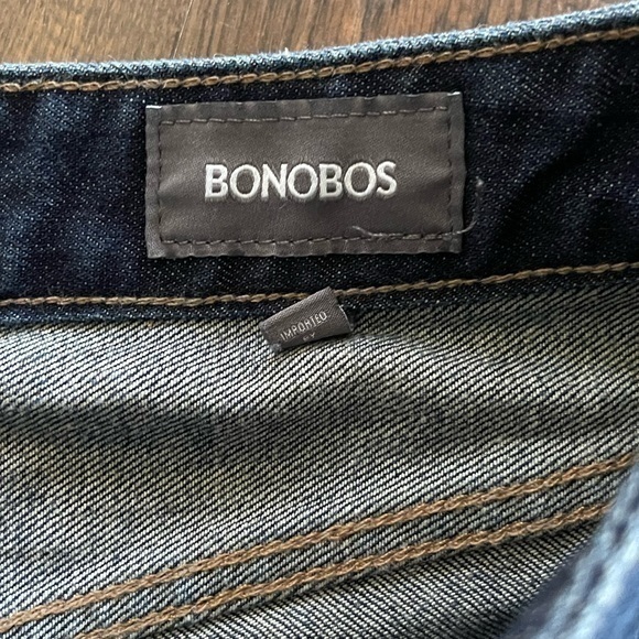 BONOBOS The Blue Jean Distressed Straight Leg Classic Stretch Size 32x32 - Picture 7 of 10